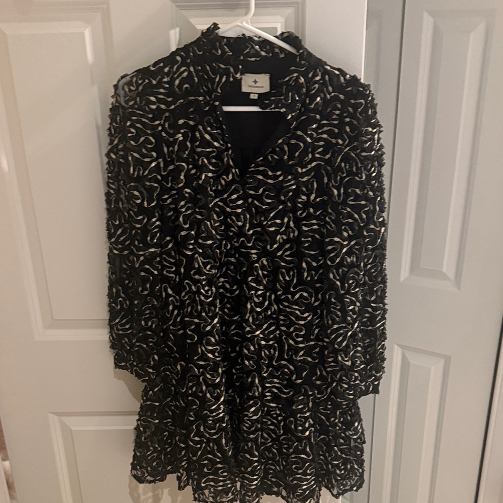Black and White Patterned Dress